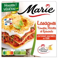 Mängden socker i Lasagnes Tomates, Ricotta et Epinards