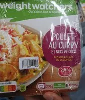 Mängden socker i Poulet au curry et noix de coco - riz aux éclats de légumes