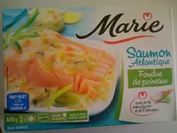 Mängden socker i Saumon Atlantique Fondue de poireaux - crème fraiche et estragon