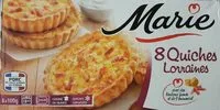 Mängden socker i 8 Quiches Lorraines 8*100g