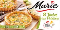 Mängden socker i 8 Tartes Poireaux