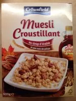 Mängden socker i Muesli croustillant sirop d'erable