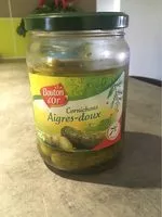 Mängden socker i Cornichon aigres-doux