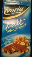 Mängden socker i Chocolat lait noisettes entières