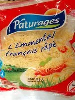 Mängden socker i Emmental français râpé - 210g (