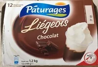 Mängden socker i 12 Liégeois Chocolat Pâturages