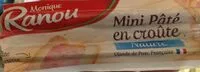 Mängden socker i Mini pâté en croûte nature