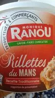 Mängden socker i Rillettes du mans Monique tabou