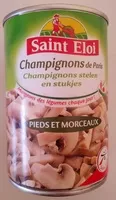 Mängden socker i Champignons de Paris - Pieds et morceaux