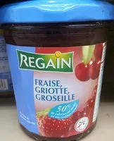Mängden socker i Confiture fraise, griottes, groseilles