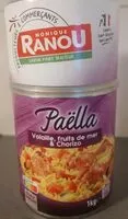 Mängden socker i Paella volaille fruits de mer et chorizo