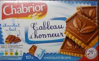 Mängden socker i Biscuits pocket tableau d'honneur chocolat au lait