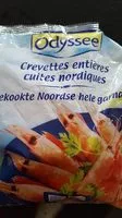 Mängden socker i Crevettes nordiques entières cuites