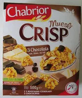 Mängden socker i Céréales muesli crisp 3 chocolats