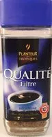 Mängden socker i Café Soluble DÉCAFÉINÉ, Planteur des Tropiques, Qualité Filtre