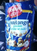 Mängden socker i Mélange graines grillées et salées