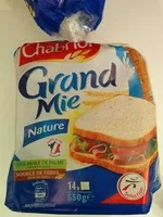 Mängden socker i Pain de mie grand mie nature