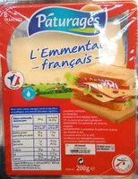 Mängden socker i Emmental français en tranches