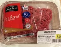Mängden socker i Viande hachée pur bœuf 5% MG