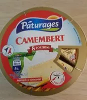 Mängden socker i Camembert 8 portions Pâturages