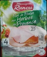 Mängden socker i Filets de Poulet aux Herbes de Provence - 4 Tranches
