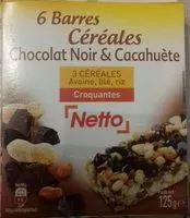 Mängden socker i Barres céréalières chocolat noir & cacahuète