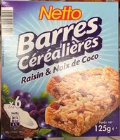 Mängden socker i Barres céréalières Raisin & Noix de Coco