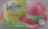 Mängden socker i Sorbet fraise avec morceaux de fraise