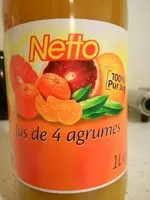 Mängden socker i PUR JUS NETTO 4 AGRUMES 1L