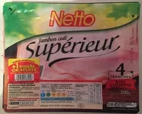 Mängden socker i Jambon cuit Supérieur - Avec Couenne - 4 Tranches + 1 tranche Gratuite