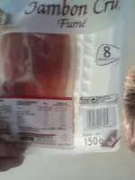 Mängden socker i Jambon Cru Fume De Westphalie 8 Tranches