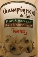 Mängden socker i Champignons de Paris pieds et morceaux