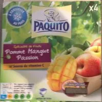 Mängden socker i Dessert De Fruits Pomme Mangue Passion, 4 x 100g,