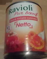 Mängden socker i Ravioli pur boeuf Sauce tomate cuisinée