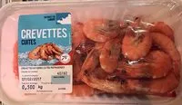 Mängden socker i Crevettes roses cuites, 40/60