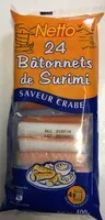 Mängden socker i 24 bâtonnets de Surimi saveur crabe
