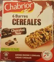 Mängden socker i Chabrior Barres Céréales Chocolat noir