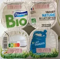 Mängden socker i Yaourt nature au lait entier bio