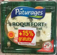 Mängden socker i Roquefort au lait cru de Brebis (+15% gratuits)