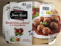 Mängden socker i Boulettes au bœuf à la napolitaine