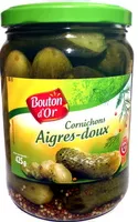 Mängden socker i Cornichons Aigres-doux