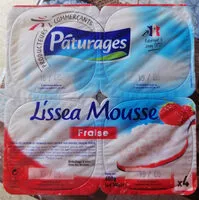 Mängden socker i Lissea mousse fraise 4x100g pâturages