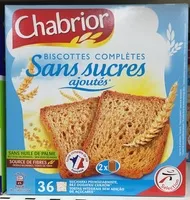 Mängden socker i Biscottes complètes sans sucre ajouté