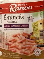 Mängden socker i Emincés nature allégés en matières grasses