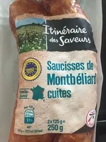 Mängden socker i Saucisses de Montbéliard cuites