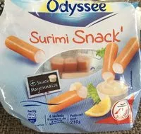 Mängden socker i Surimi mini-bâtonnets snack, sauce mayonnaise
