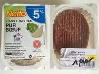 Mängden socker i 2 Steaks hachés pur boeuf 5%