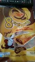 Mängden socker i 8 crêpes fourrées chocolat noisettes