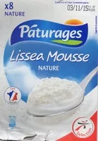 Mängden socker i Lissea mousse nature 8x100g pâturages