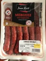 Mängden socker i Merguez veritables x6, la barquette de